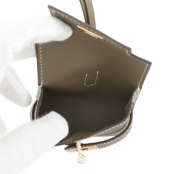 エルメス バッグチャーム ケリー フェスティバル エトゥープ/ゴールド金具 スイフト K刻印