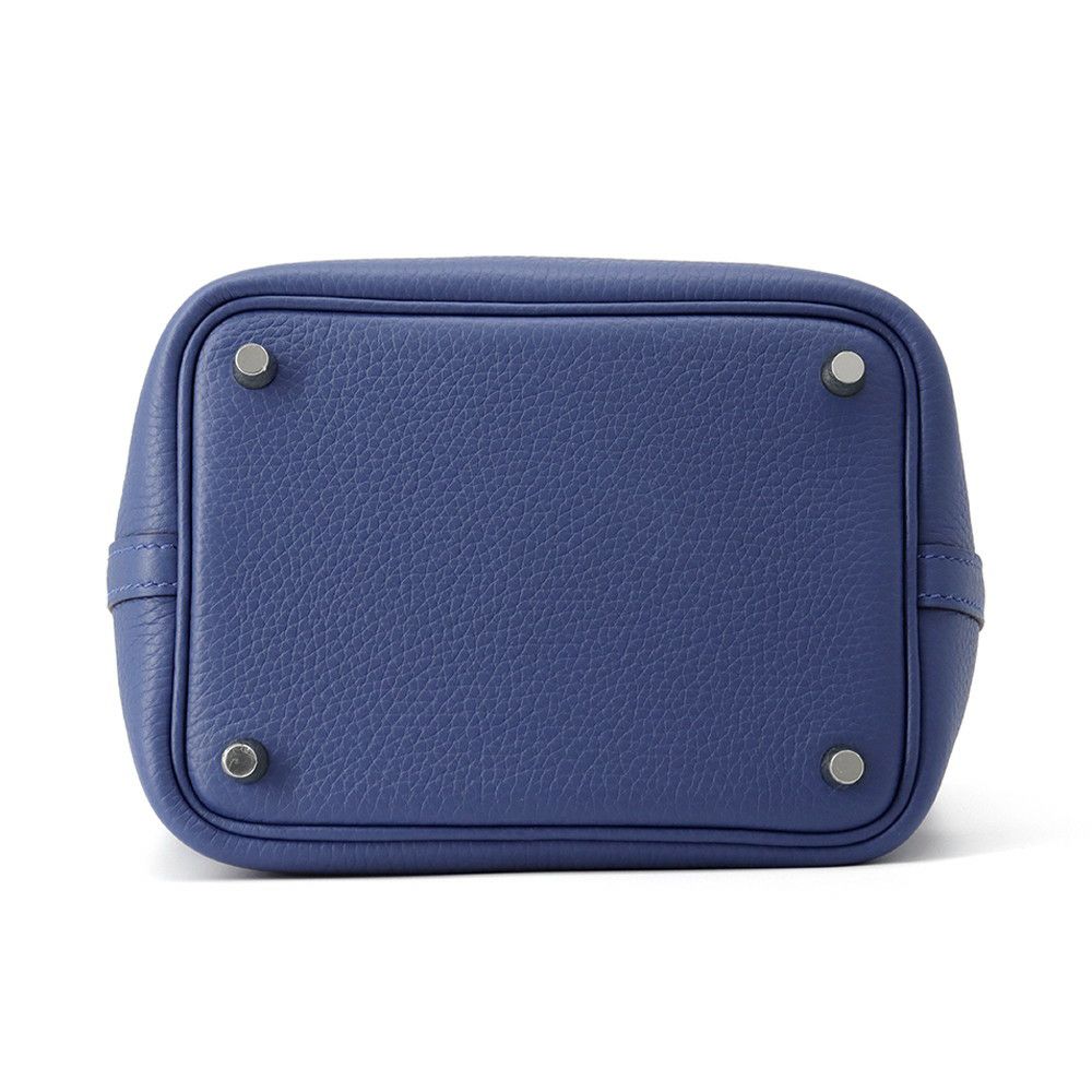 エルメス ハンドバッグ ピコタンロックPM ブルータイ/シルバー金具 トリヨンクレマンス K刻印