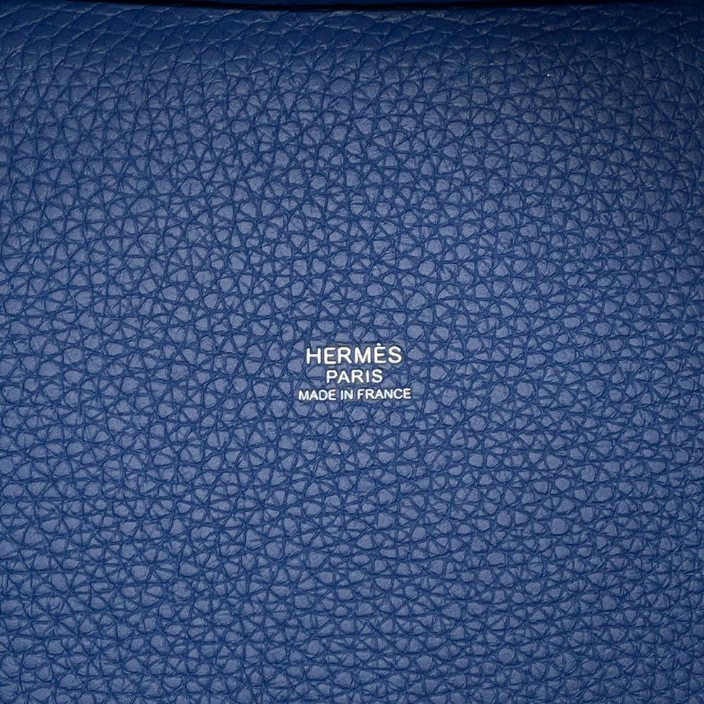 エルメス ハンドバッグ ピコタンロックPM ブルータイ/シルバー金具 トリヨンクレマンス K刻印