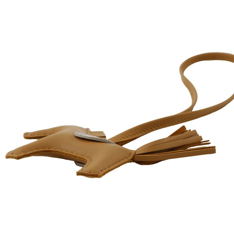 エルメス バッグチャーム ロデオPM タッチ セサミ/ヒマラヤ ラムスキン/ニロティカスマット W刻印