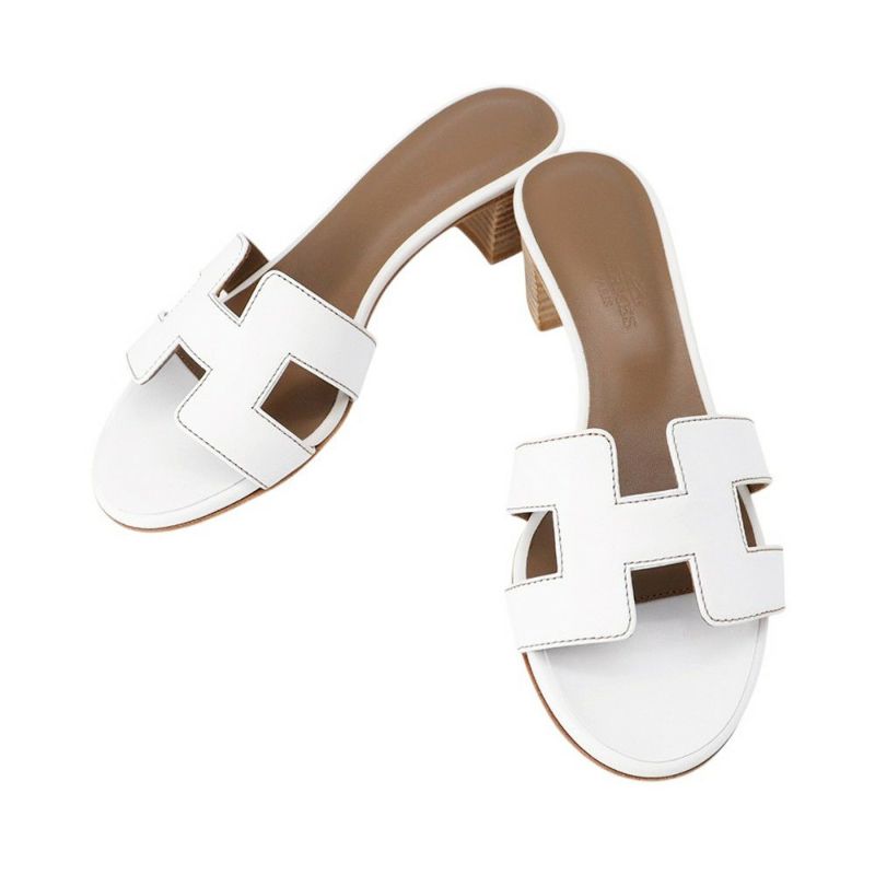 エルメス サンダル オアジス Oasis レザー レディースサイズ34 HERMES 靴 白