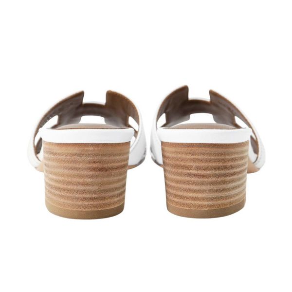 エルメス サンダル オアジス Oasis レザー レディースサイズ34 HERMES 靴 白