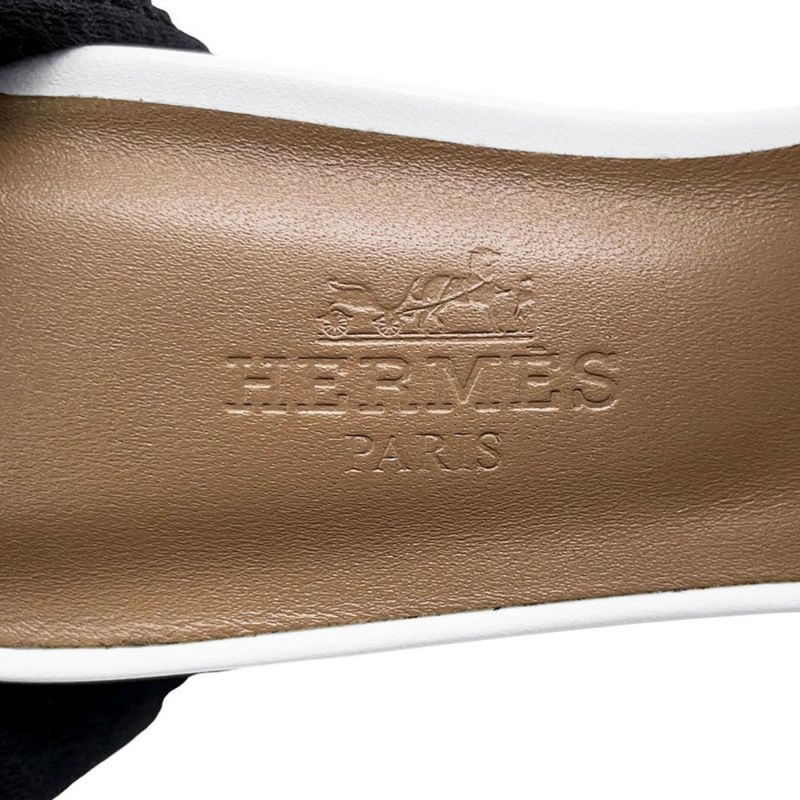 エルメス サンダル オアジス Oasis レザー レディースサイズ34 HERMES 靴 白