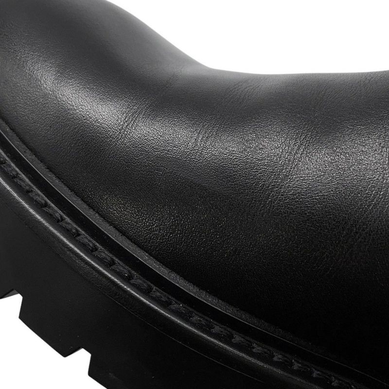 エルメス ショートブーツ ジェフ レザー メンズサイズ41 HERMES 靴 黒