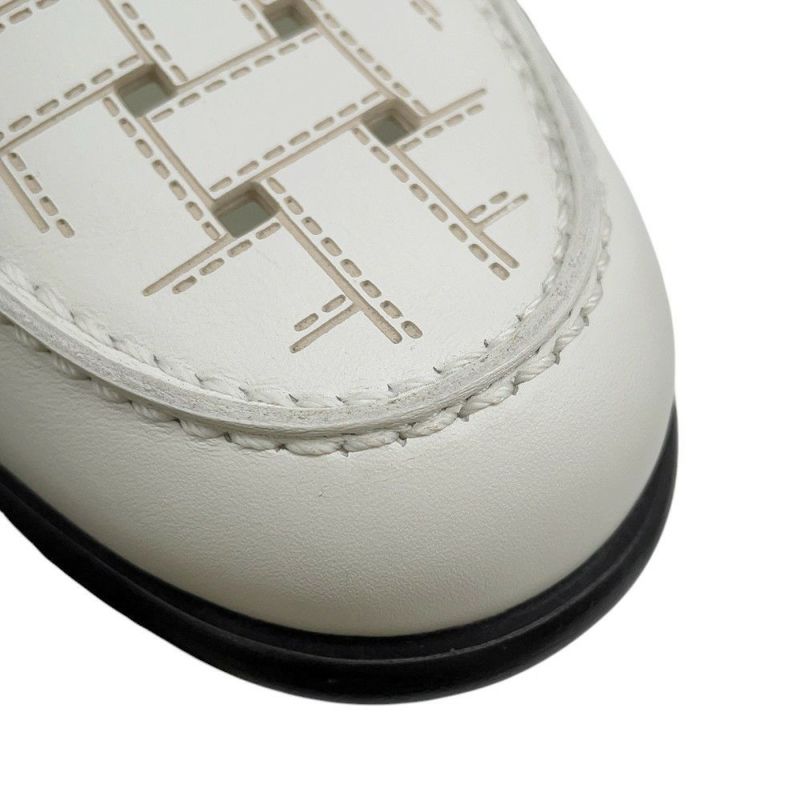 エルメス ローファー ケネディ レザー レディースサイズ36 1/2 HERMES 靴 白