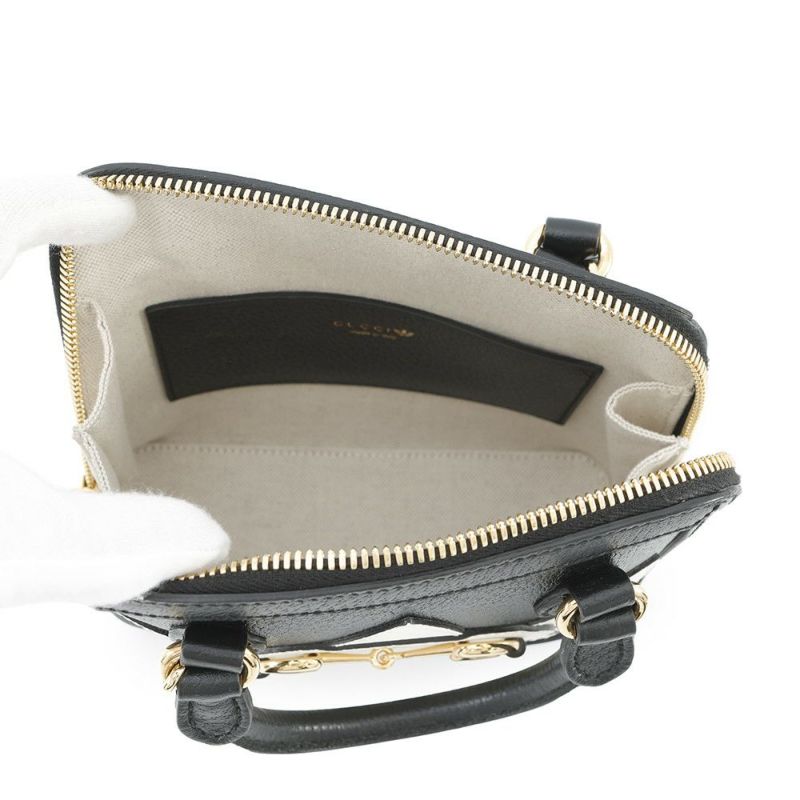 グッチ ハンドバッグ ホースビット1955 ミニ トップハンドル アディダスコラボ 677212 GUCCI 2wayショルダー 黒