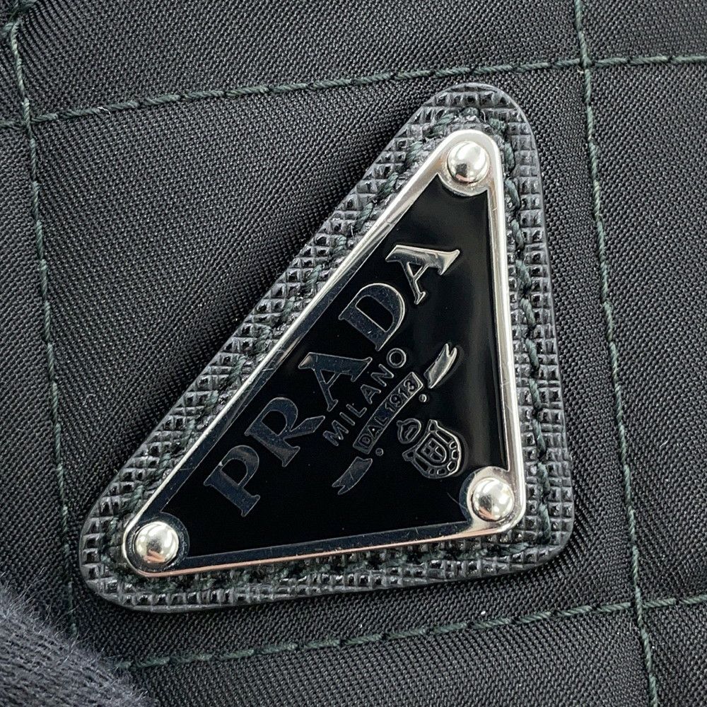 プラダ チェーントートバッグ キルティング ナイロン 1BG017 PRADA 黒