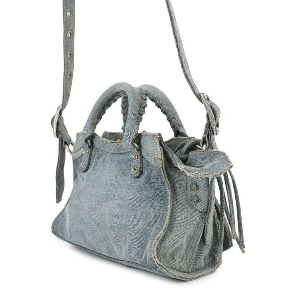 バレンシアガ ハンドバッグ ネオ カゴール XS デニム ラインストーン 700940 BALENCIAGA 2way