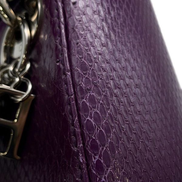 クリスチャン・ディオール ハンドバッグ レディディオール カナージュ ミニ パイソン Christian Dior 2wayショルダー