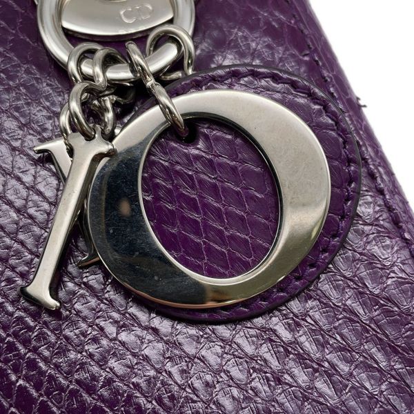 クリスチャン・ディオール ハンドバッグ レディディオール カナージュ ミニ パイソン Christian Dior 2wayショルダー