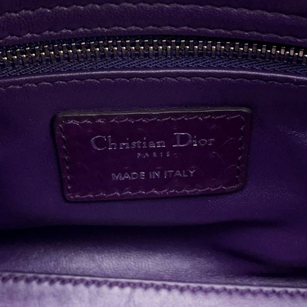 クリスチャン・ディオール ハンドバッグ レディディオール カナージュ ミニ パイソン Christian Dior 2wayショルダー