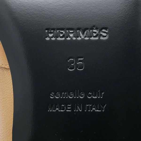 エルメス ミュール オズ OZ シープスキン ベロア レディースサイズ35 HERMES 靴