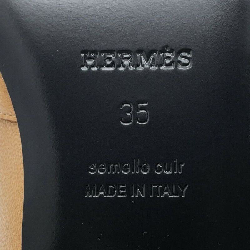 エルメス ミュール オズ OZ シープスキン ベロア レディースサイズ35 HERMES 靴