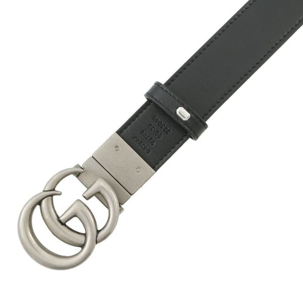 グッチ べルト ダブルGG レザー リバーシブル サイズ80 643847 GUCCI メンズ 黒