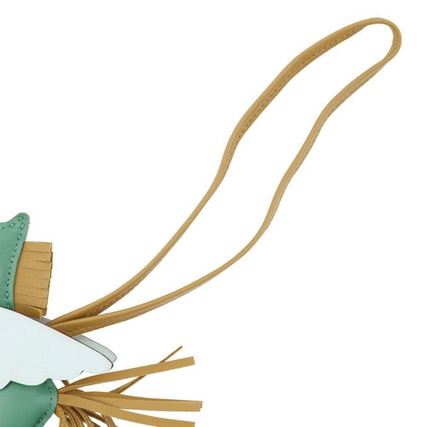 エルメス バッグチャーム ロデオPM ペガサス ミント/セサミ/ブルーペール ラムスキン Z刻印