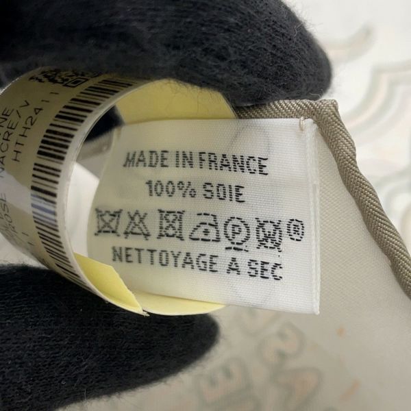 エルメス スカーフ カレ90 プリーズ・ホールド・ザ・ライン Please Hold The Line HERMES シルク 2025春夏 白