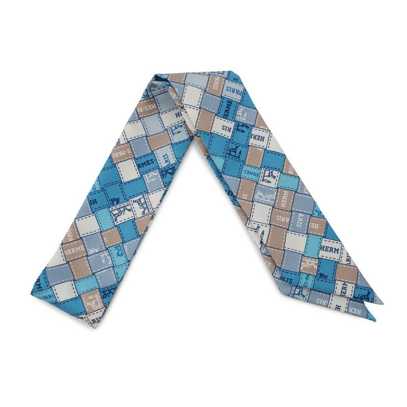エルメス スカーフ ツイリー ボルデュック Bolduc au Carre HERMES シルクスカーフ チェック