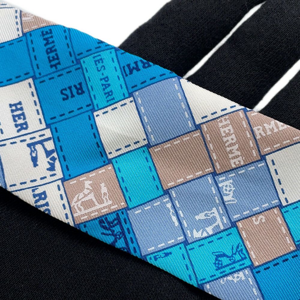 エルメス スカーフ ツイリー ボルデュック Bolduc au Carre HERMES シルクスカーフ チェック