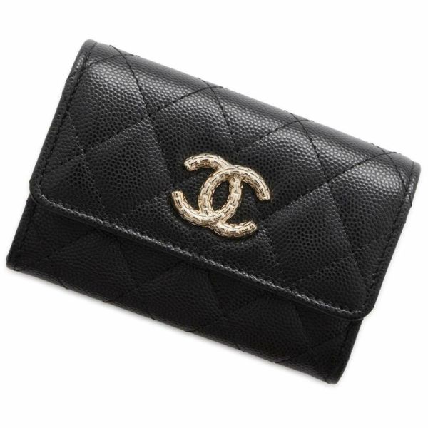 シャネル コインケース マトラッセ ココマーク キャビアスキン AP4093 CHANEL 名刺入れ 黒 |  中古・新品ブランド販売ギャラリーレア公式通販