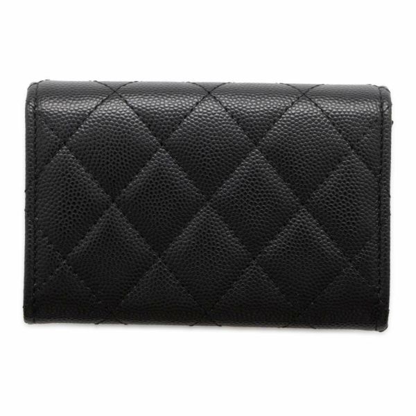 シャネル コインケース マトラッセ ココマーク キャビアスキン AP4093 CHANEL 名刺入れ 黒