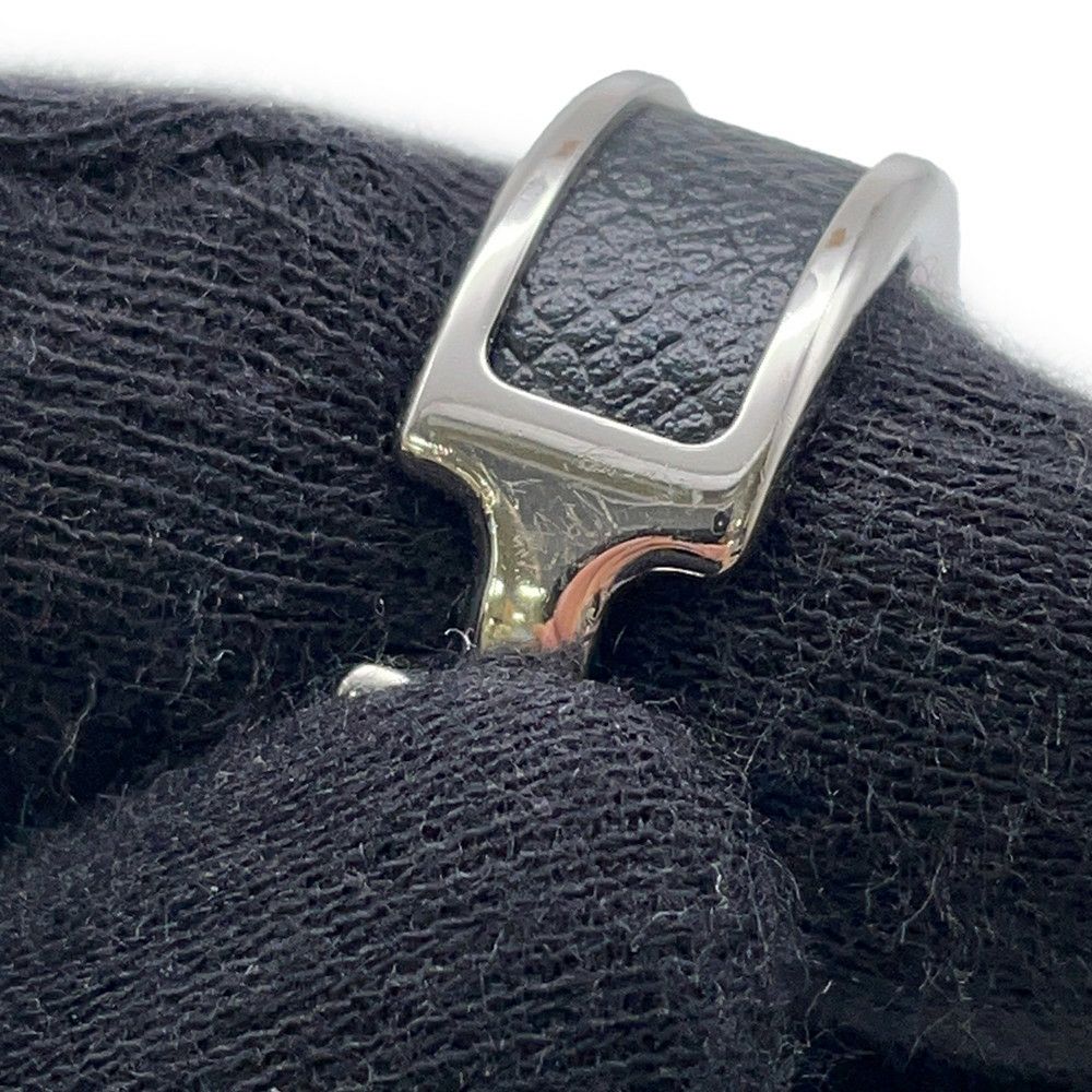 エルメス リング オランプPM ブラック/シルバー金具 エプソン サイズS HERMES 指輪 黒