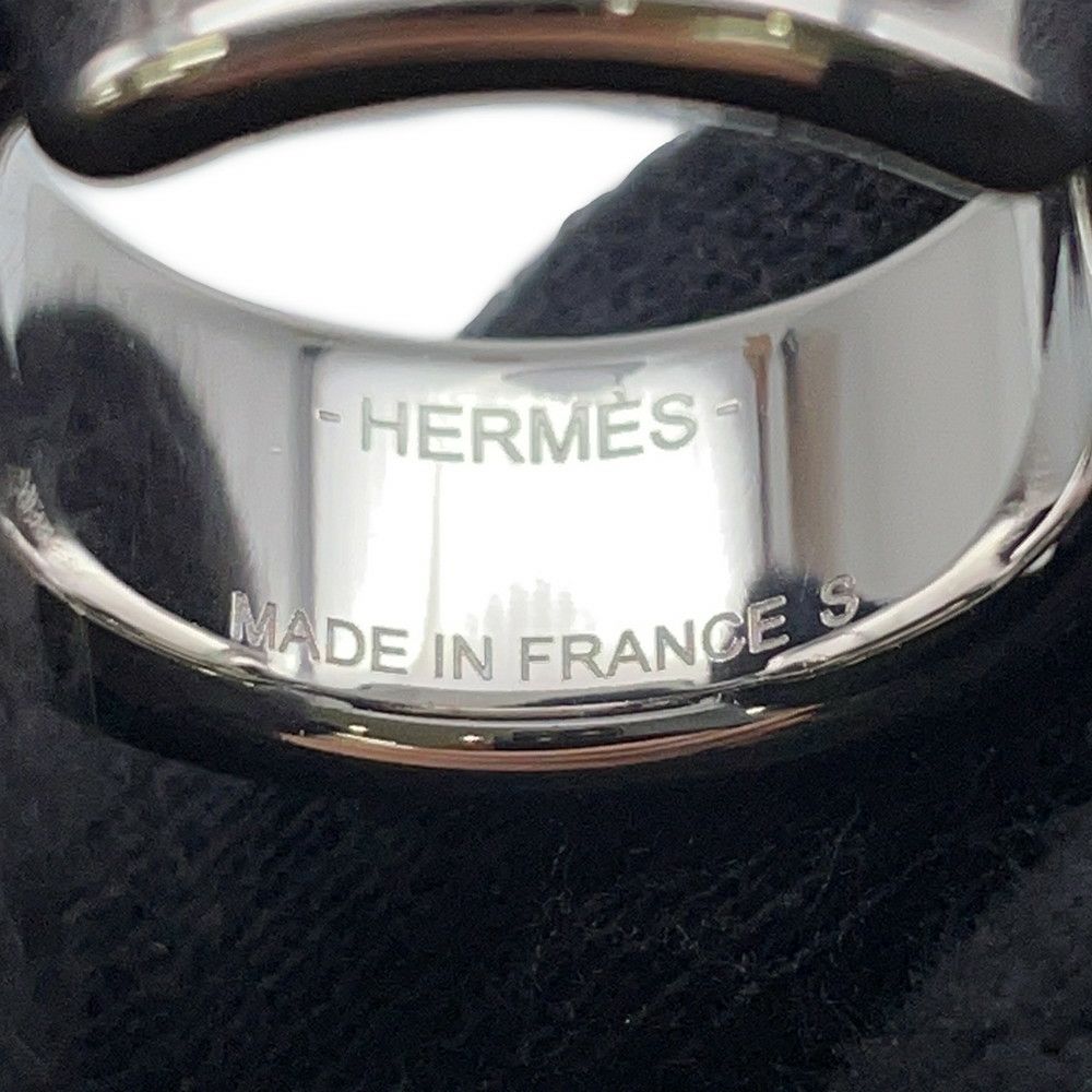 エルメス リング オランプPM ブラック/シルバー金具 エプソン サイズS HERMES 指輪 黒