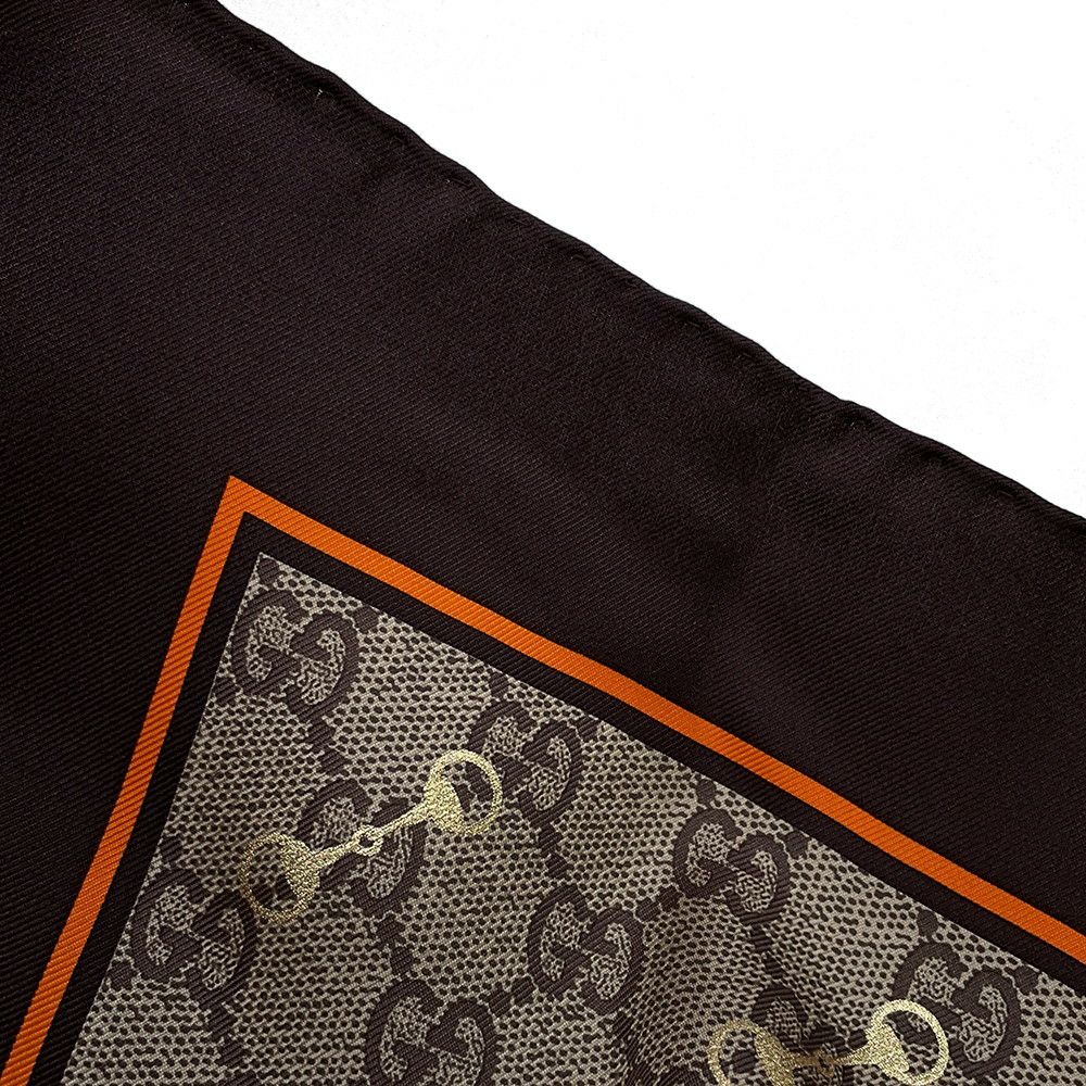 グッチ スカーフ GGプリント ホースビット シルク 662576 3G001 GUCCI スカーフ