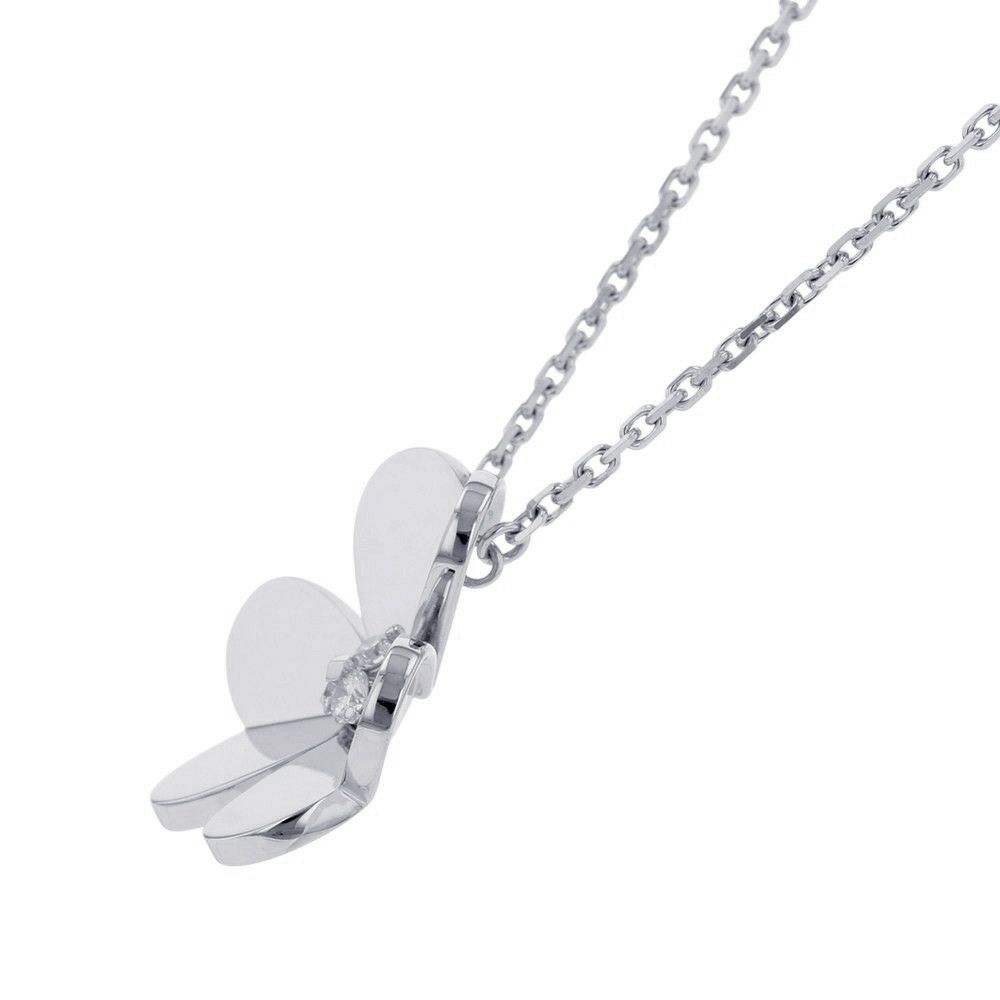 ヴァンクリーフ&アーペル ネックレス フリヴォル ペンダント ラージモデル ダイヤモンド 3P 計0.16ct K18WGホワイトゴールド VCARD25300