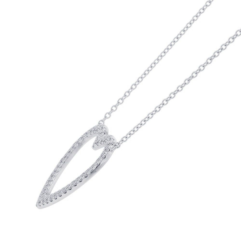ティファニー ネックレス メトロ ハート ネックレス ダイヤモンド K18WGホワイトゴールド Tiffany&Co. ペンダント
