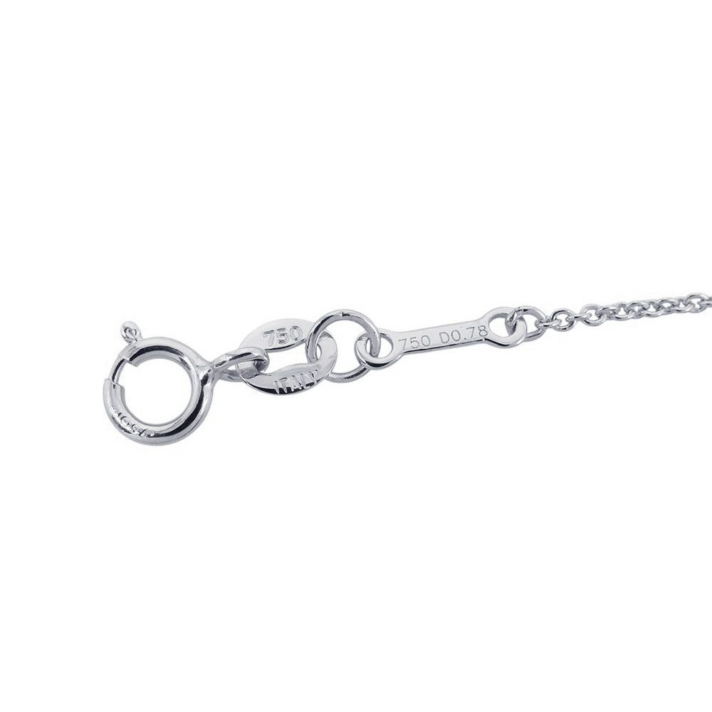 ティファニー ネックレス ダイヤモンド ロングネックレス ダイヤ 9P 計0.78ct K18WGホワイトゴールド Tiffany&Co.