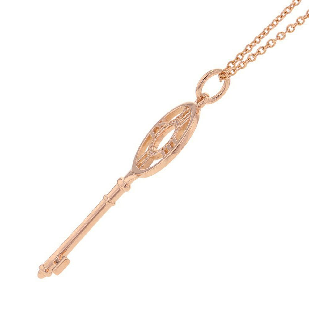 ティファニー ネックレス アトラス キー ペンダント ダイヤモンド K18PGピンクゴールド Tiffany&Co.