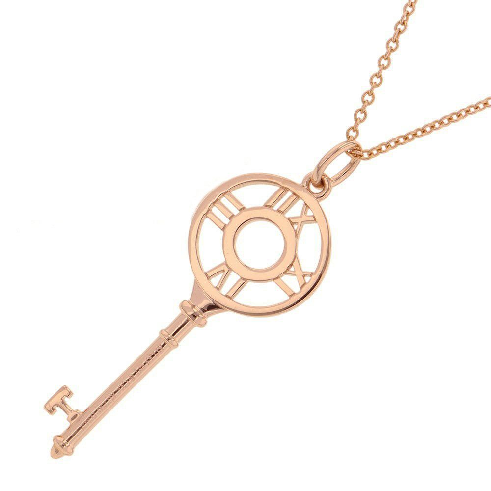 ティファニー ネックレス アトラス キー ペンダント ダイヤモンド K18PGピンクゴールド Tiffany&Co.