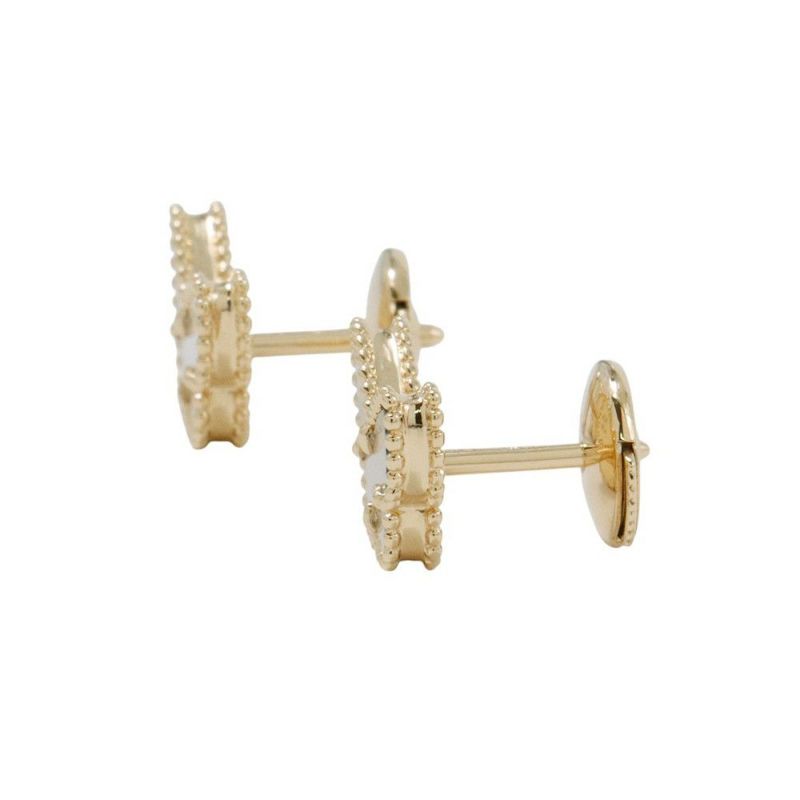 ヴァンクリーフ&アーペル ピアス スウィート パピヨン ピアス マザーオブパール K18YGイエローゴールド VCARN5JM00