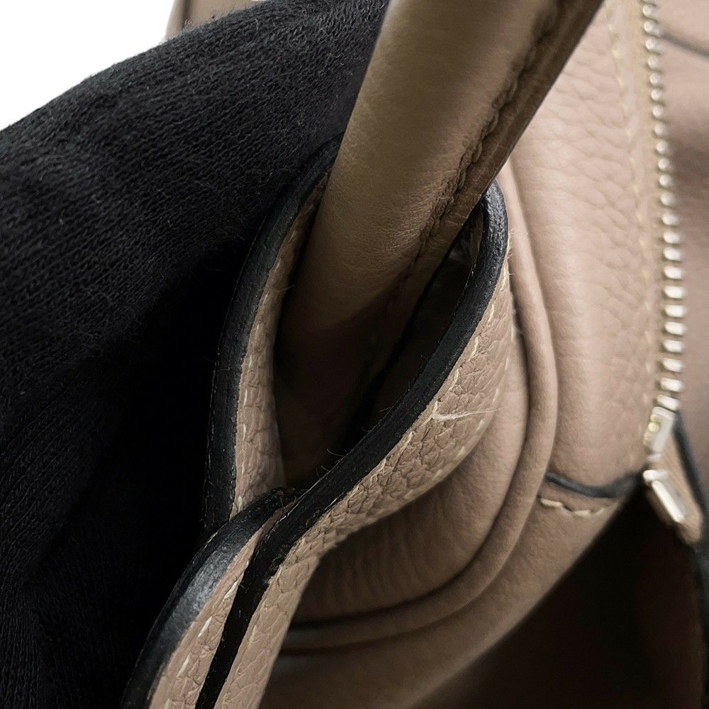 エルメス ハンドバッグ リンディ34 トゥルティエールグレー/シルバー金具 トリヨンクレマンス □O刻印 2wayショルダー