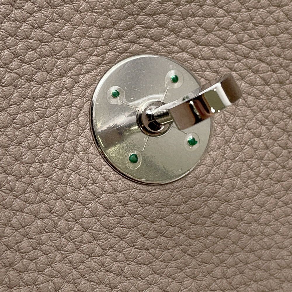 エルメス ハンドバッグ リンディ34 トゥルティエールグレー/シルバー金具 トリヨンクレマンス □O刻印 2wayショルダー