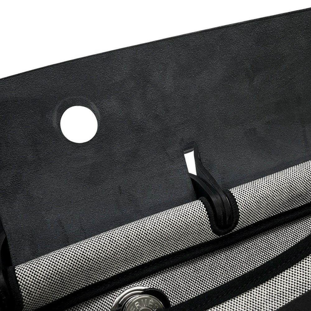 エールバッグ ジップ 50 ルトゥルネ キャビン エクリュ/ブルーゼリージュ/ブラック/シルバー金具 トワルミリタリー/ヴァッシュハンター