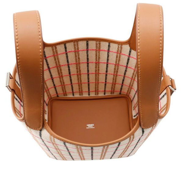 エルメス ピコタンロックPM ゴールド/エクリュ/フォーブ/ローズポップ/シルバー金具 トワルアッシュ/スイフト W刻印