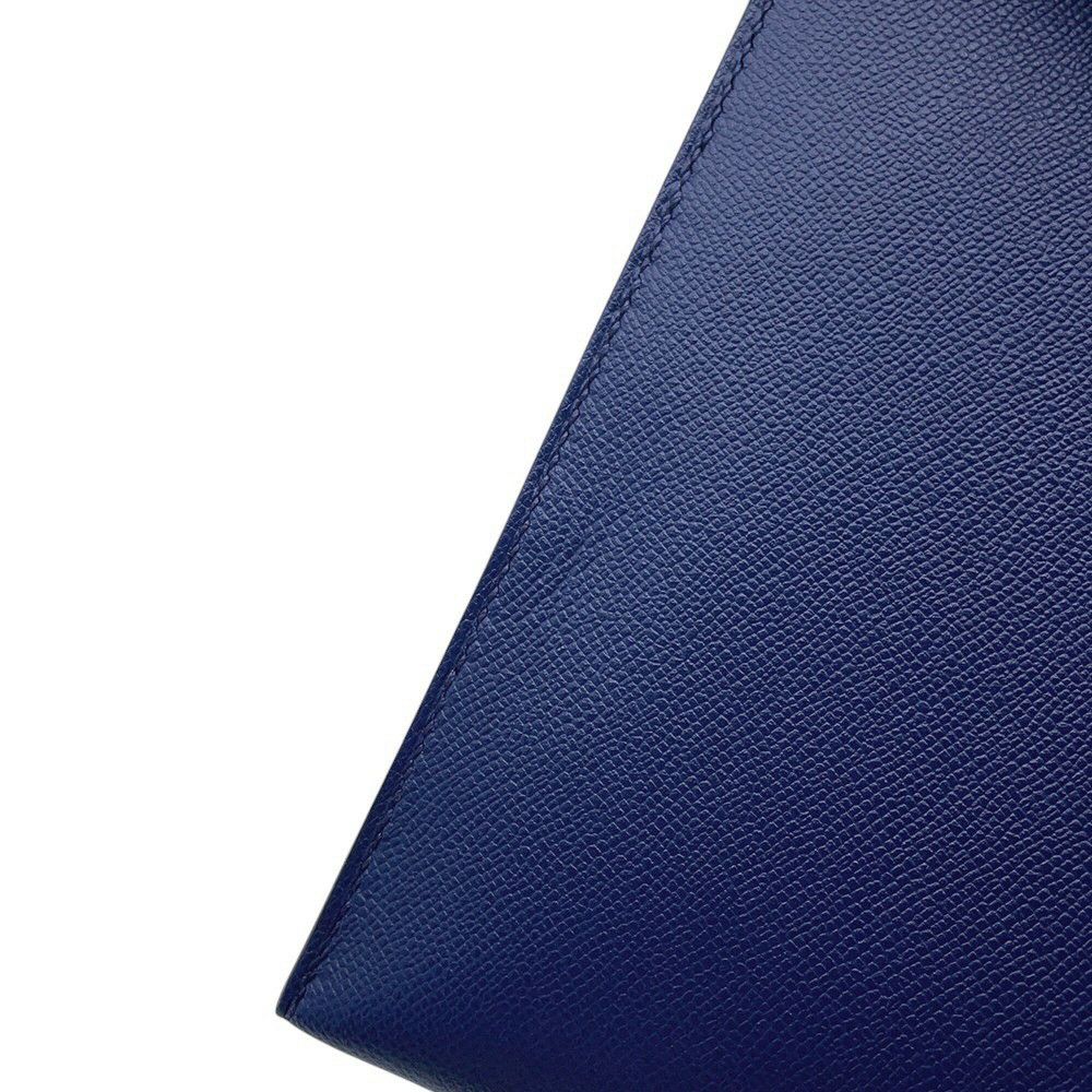 エルメス ハンドバッグ ケリー25 タッチ 外縫い ブルーサフィール/シルバー金具 アリゲーターマット/ヴォーマダム W刻印