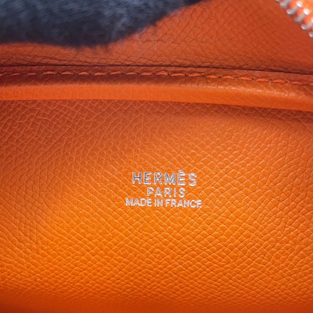 エルメス ハンドバッグ プリュム ミニ オレンジ/シルバー金具 エプソン □H刻印
