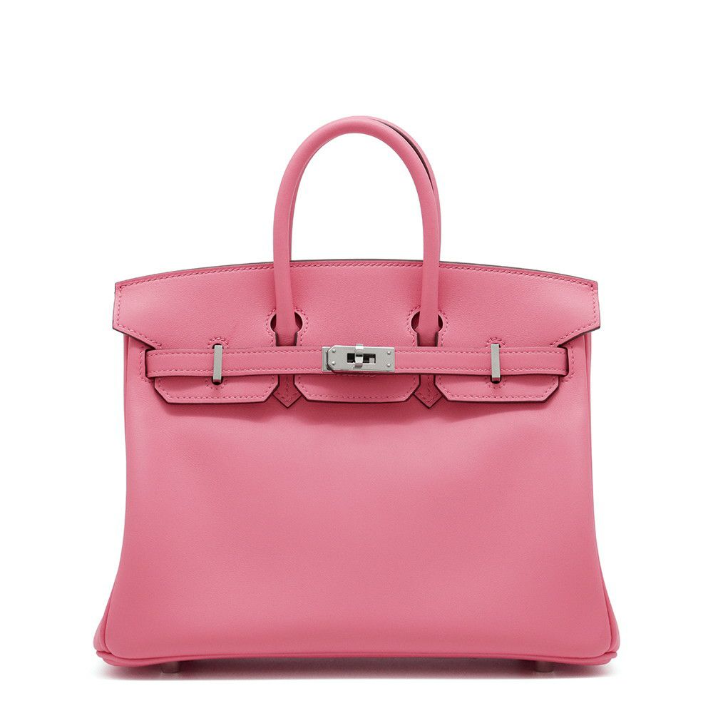 エルメス バーキン25 ローズアザレ/シルバー金具 スイフト K刻印 HERMES Birkin ハンドバッグ