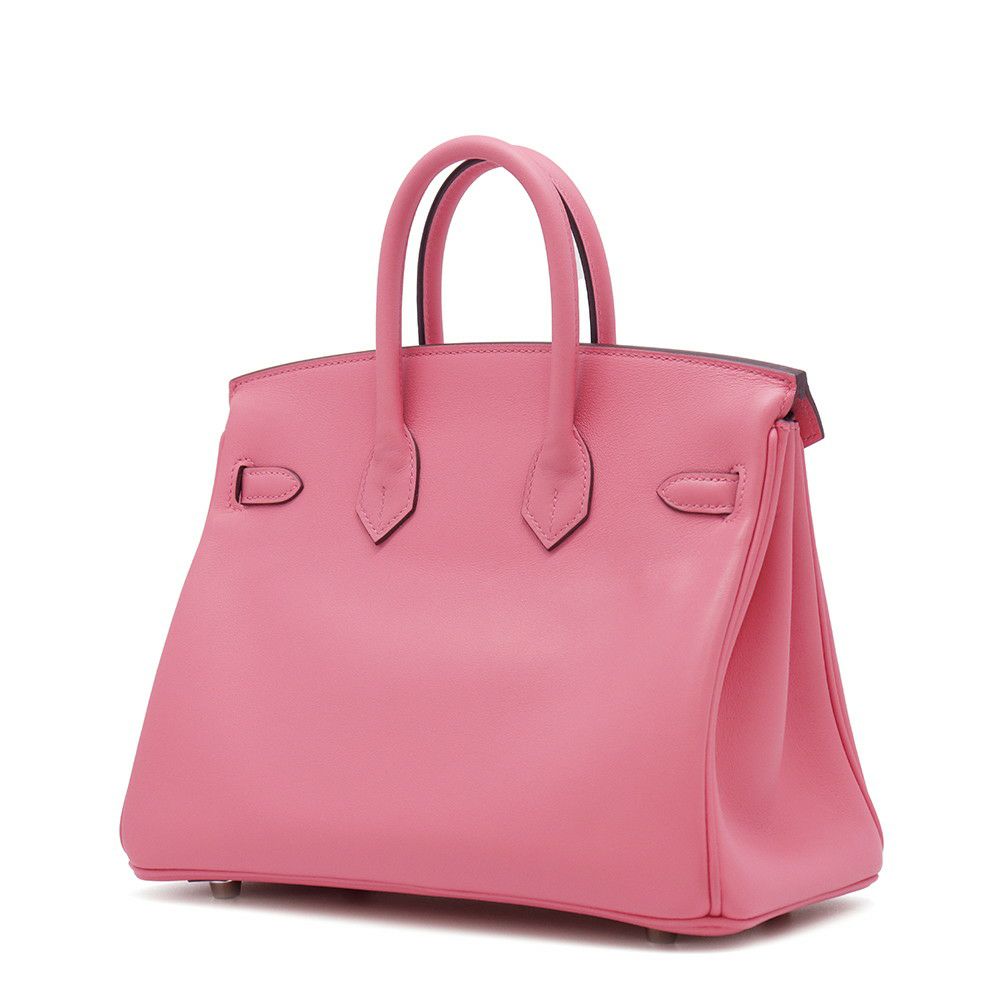 エルメス バーキン25 ローズアザレ/シルバー金具 スイフト K刻印 HERMES Birkin ハンドバッグ
