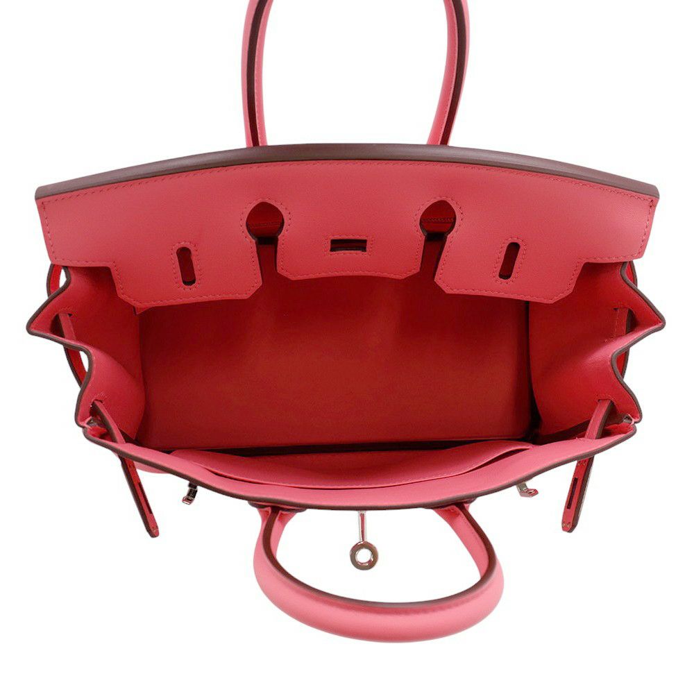 エルメス バーキン25 ローズアザレ/シルバー金具 スイフト K刻印 HERMES Birkin ハンドバッグ