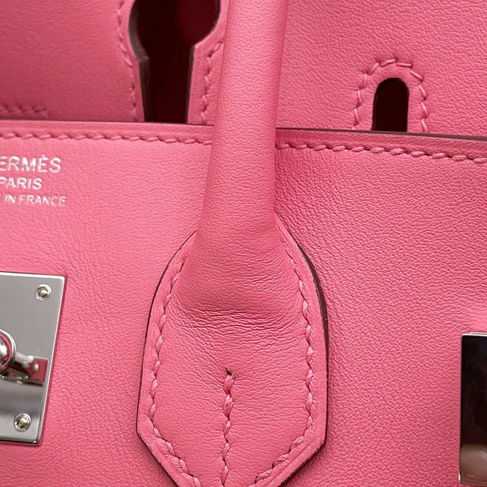 エルメス バーキン25 ローズアザレ/シルバー金具 スイフト K刻印 HERMES Birkin ハンドバッグ
