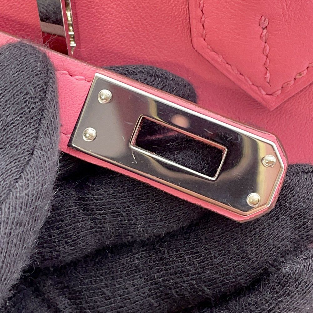 エルメス バーキン25 ローズアザレ/シルバー金具 スイフト K刻印 HERMES Birkin ハンドバッグ