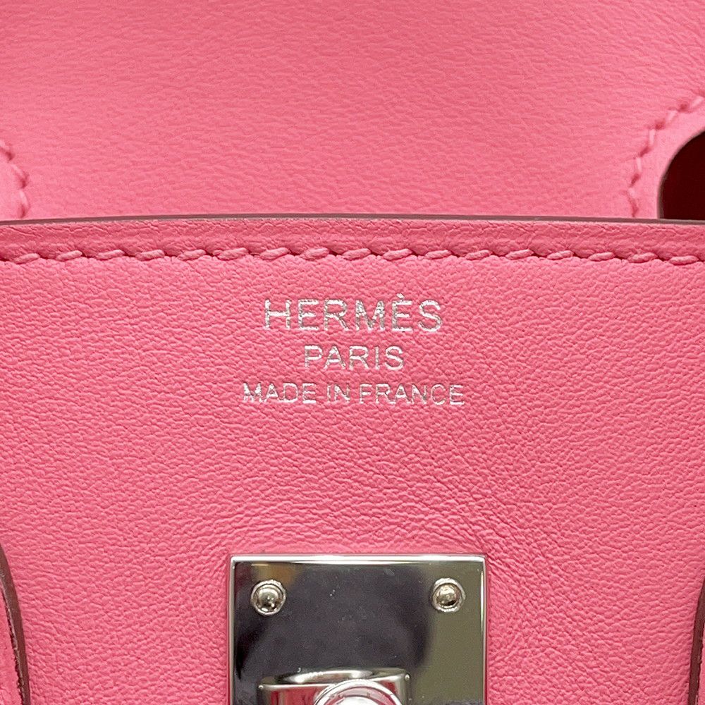 エルメス バーキン25 ローズアザレ/シルバー金具 スイフト K刻印 HERMES Birkin ハンドバッグ