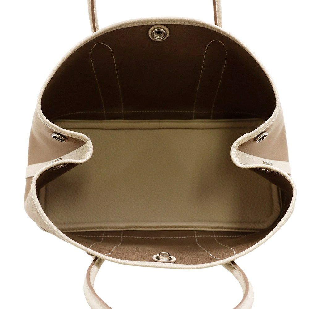 エルメス トートバッグ ガーデンパーティTPM エトゥープ/クレ/シルバー金具 トワルオフィシエ/ネゴンダ T刻印