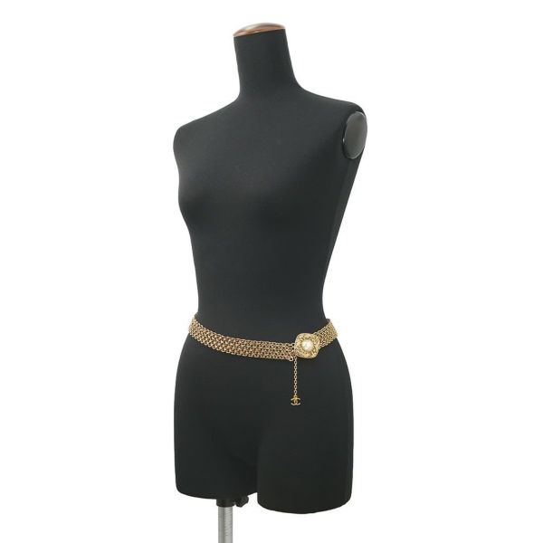 シャネル チェーンベルト ココマーク フェイクパール 6061 CHANEL アクセサリー