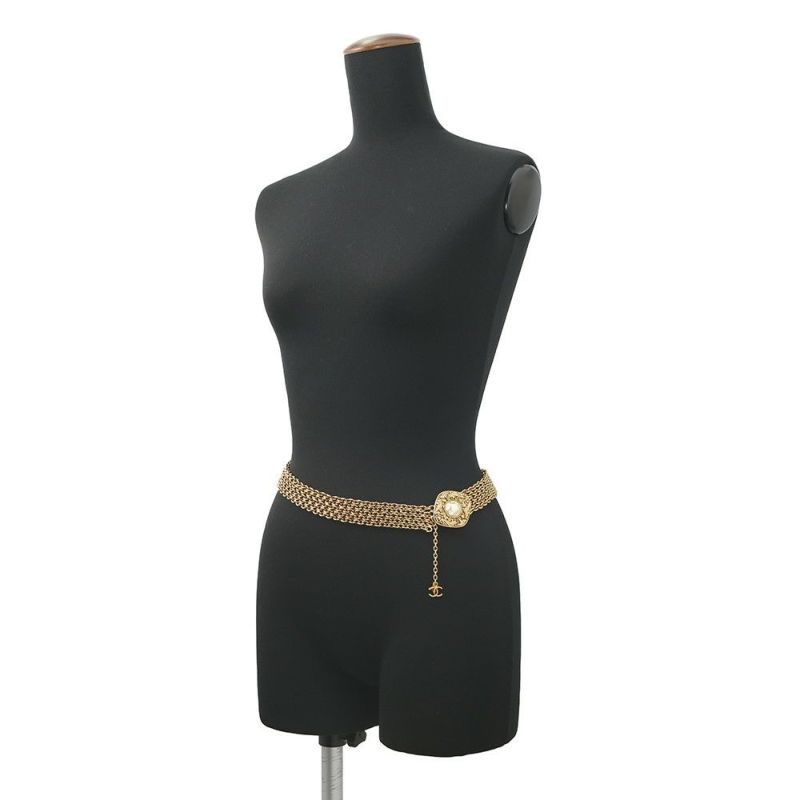 シャネル チェーンベルト ココマーク フェイクパール 6061 CHANEL アクセサリー