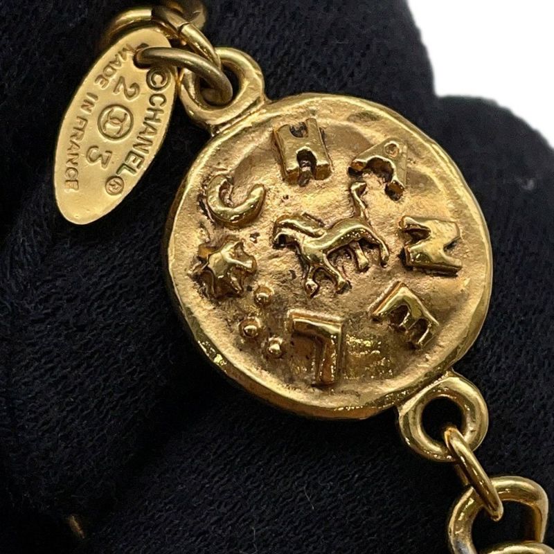 シャネル ロングネックレス コイン ココマーク 2 3 CHANEL アクセサリー 2連ネックレス