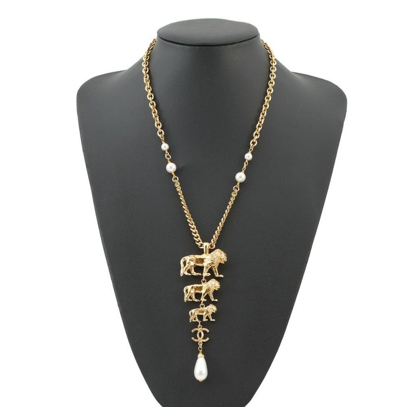 シャネル ネックレス ココマーク ライオン フェイクパール B22A CHANEL アクセサリー